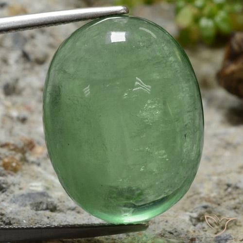 32.31ct 天然 ライトグリーン 蛍石, 楕円形, 透明