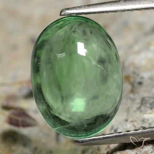 5.16ct 天然 ライトグリーン 蛍石, 楕円形, 透明