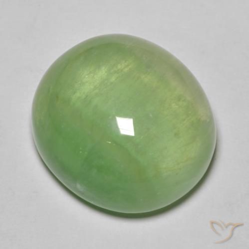 26.52ct 天然 ペアーグリーン 蛍石, 楕円形, 半透明