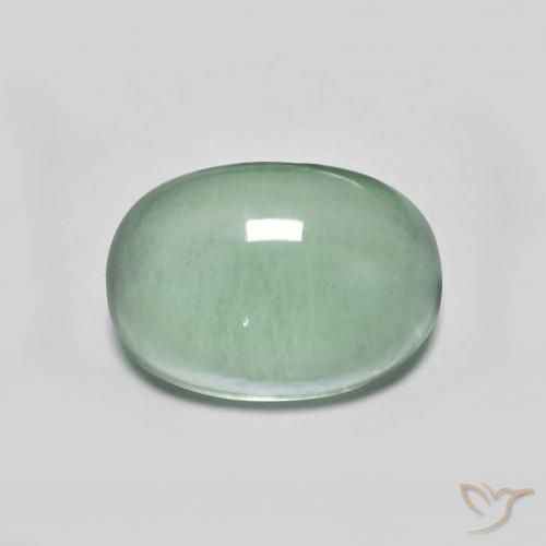 3.63ct 天然 青みがかったグリーン 蛍石, 楕円形, 透明