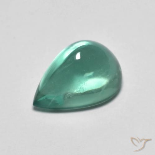 4.64ct 天然 青みがかったグリーン 蛍石, 洋梨の形, 透明