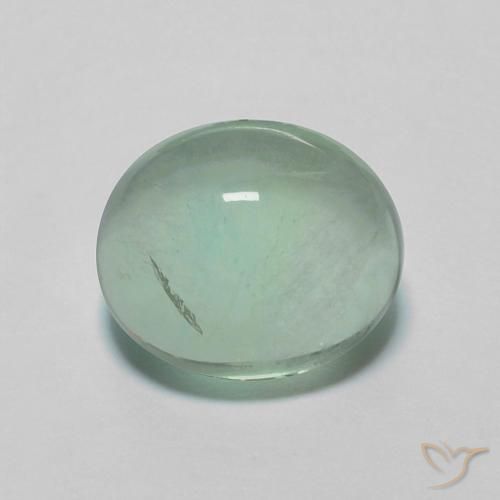 2.96ct 天然 ウォームグリーン 蛍石, 楕円形, 透明