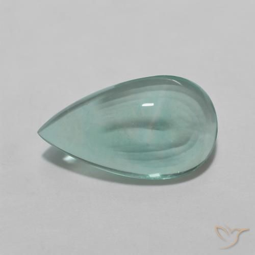 4.78ct 天然 ライトブルーグリーン 蛍石, 洋梨の形, 透明
