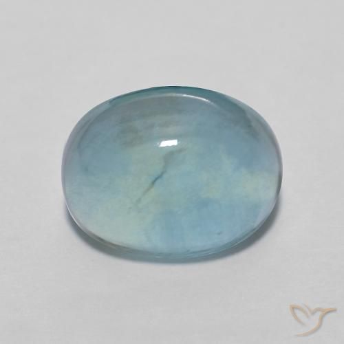 3.29ct 天然 ライトブルーグリーン 蛍石, 楕円形, 透明