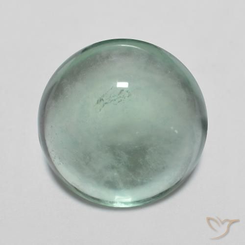 6.16ct 天然 ブルーグリーン 蛍石, ラウンド, 透明