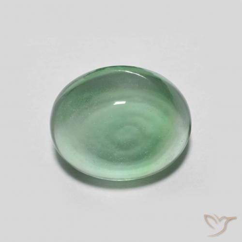 3.67ct 天然 ライトブルーグリーン 蛍石, 楕円形, 透明
