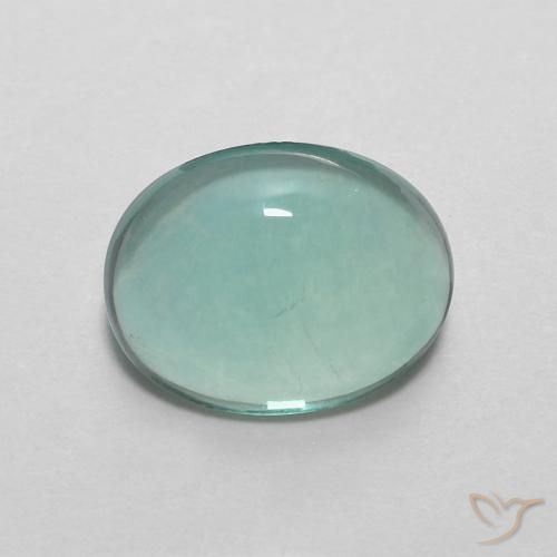 2.93ct 天然 ライトブルーグリーン 蛍石, 楕円形, 透明