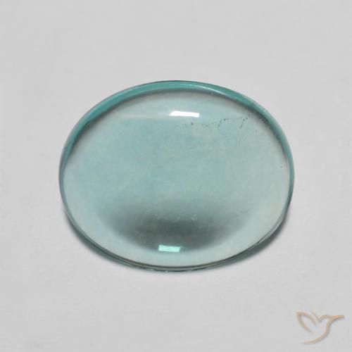 3.08ct 天然 青みがかったグリーン 蛍石, 楕円形, 透明