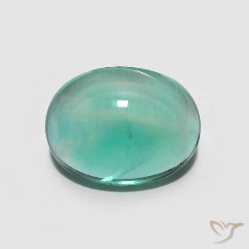 4.49ct 天然 クールグリーン 蛍石, 楕円形, 透明