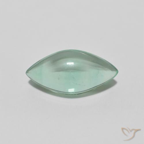 2.74ct 天然 非常に薄い黄緑 蛍石, マーキーズ, 透明