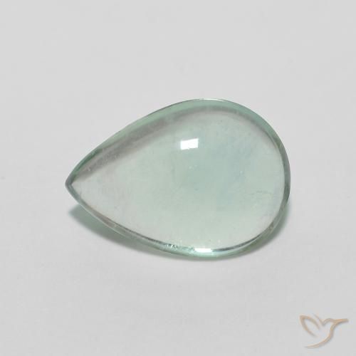 2.40ct 天然 Gray Forest Green 蛍石, 洋梨の形, 透明