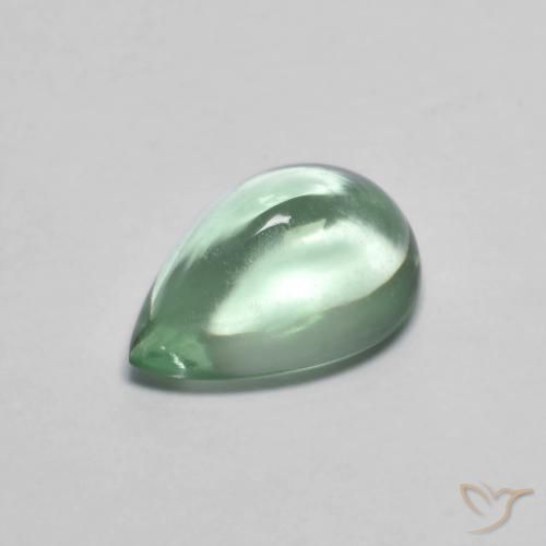 2.70ct 天然 薄いイエローグリーン 蛍石, 洋梨の形, 透明