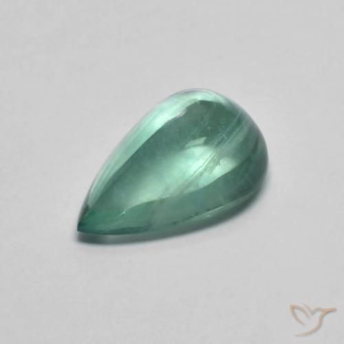 3.03ct 天然 ライトブルーグリーン 蛍石, 洋梨の形, 透明