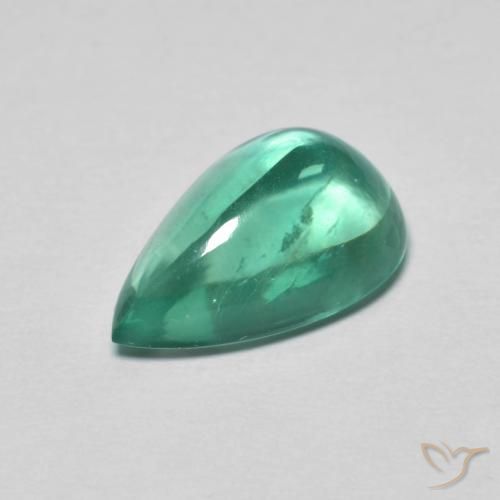 4.30ct 天然 青みがかったグリーン 蛍石, 洋梨の形, 透明
