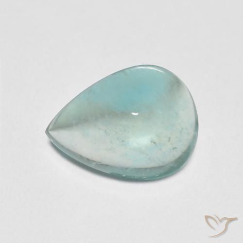 2.16ct 天然 薄いブルーグリーン 蛍石, 洋梨の形, 透明