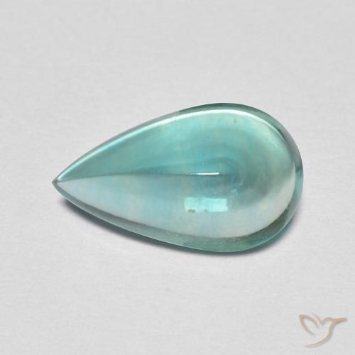 2.38ct 天然 ライトブルーグリーン 蛍石, 洋梨の形, 透明