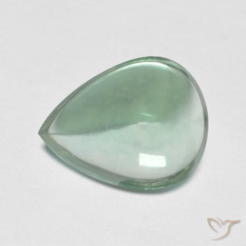 3.38ct 天然 青みがかったグリーン 蛍石, 洋梨の形, 透明