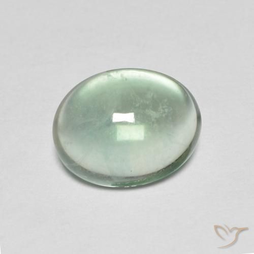 3.26ct 天然 非常に薄い緑 蛍石, 楕円形, 透明
