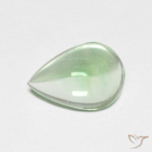 2.64ct 天然 薄い黄がかった緑 蛍石, 洋梨の形, 透明