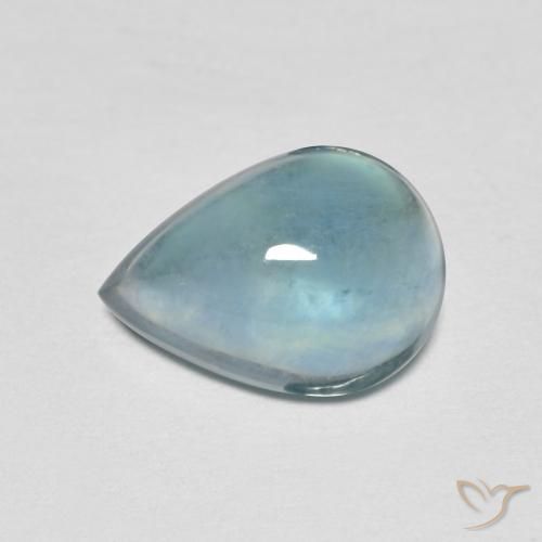 2.87ct 天然 薄いティール 蛍石, 洋梨の形, 透明