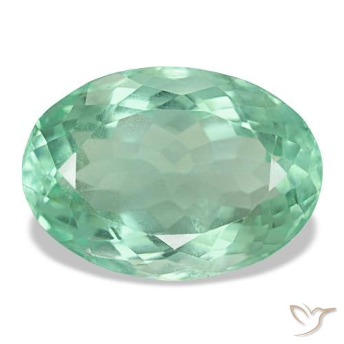 14.51ct グリーン フローライト, 楕円形, VS