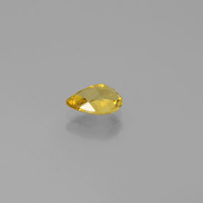 0.63カラットの天然イエローゴールデンベリル（6.9×5 mm・洋梨の形）
