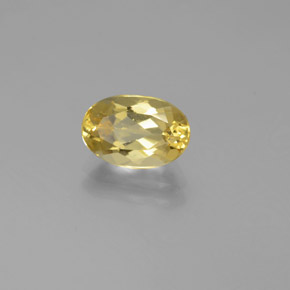 1.45カラットの天然イエローゴールデンベリル（9.1×6 mm・オーバルカット）