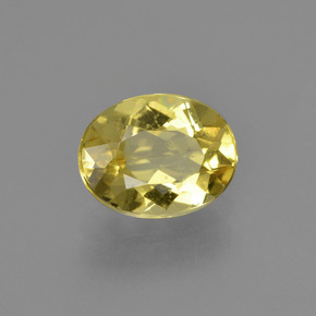 1.56カラットの天然イエローゴールデンベリル（9.1×7 mm・オーバルカット）