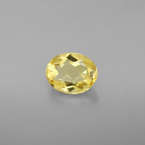 0.97カラットの天然イエローゴールデンベリル（7.6×6 mm・オーバルカット）