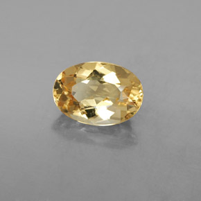 2.23カラットの天然イエローゴールデンベリル（10×7.1 mm・オーバルカット）