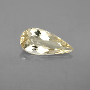2.31カラットの天然イエローゴールデンベリル（14.7×7 mm・洋梨の形）