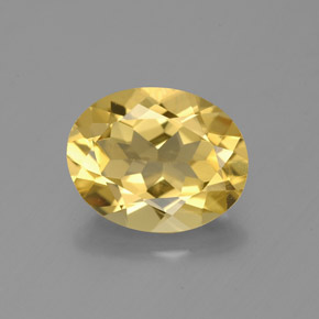 2.36カラットの天然イエローゴールデンベリル（10.1×8.1 mm・オーバルカット）