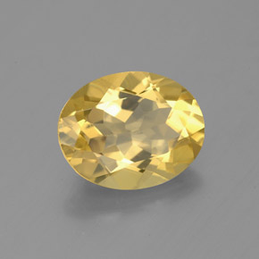 2.36カラットの天然イエローゴールデンベリル（10.1×8.1 mm・オーバルカット）