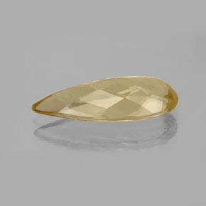 4.41カラットの天然イエローゴールドベリル、洋梨の形、VS-SI