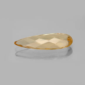 3.82カラットの天然イエローゴールデンベリル、洋梨の形、VVS