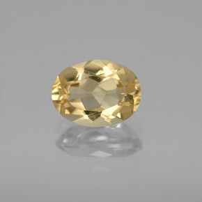 1.13カラットの天然イエローゴールデンベリル（8.1×6.1 mm・オーバルカット）