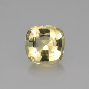 1.27カラットの天然イエローゴールデンベリル（7.1×7 mm・クッションカット）