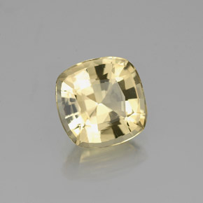 1.27カラットの天然イエローゴールデンベリル（7.1×7 mm・クッションカット）