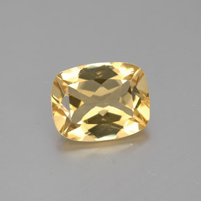 1.81カラットの天然イエローゴールデンベリル（8.9×7.1 mm・クッションカット）