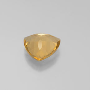 2.61カラットの天然イエローゴールデンベリル（10.1×10 mm・トリリアント）