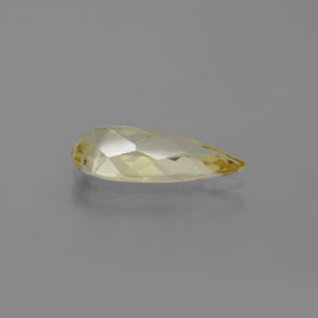 1.58カラットの天然薄いラグナイエローゴールデンベリル（13.8×5.8 mm・洋梨の形）