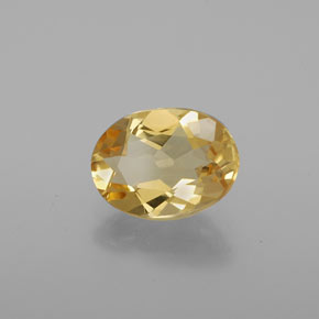 1.35カラットの天然ゴールデンゴールデンベリル（8.8×6.5 mm・オーバルカット）