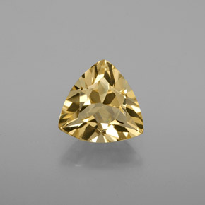 1.35カラットの天然イエローゴールデンベリル（8.2×8 mm・トリリアント）