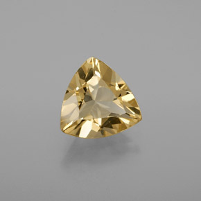 1.35カラットの天然イエローゴールデンベリル（8.2×8 mm・トリリアント）