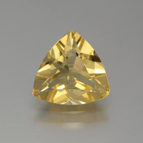 1.28カラットの天然イエローゴールデンベリル（8.3×8 mm・トリリアント）