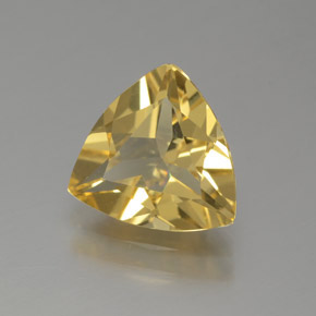 1.28カラットの天然イエローゴールデンベリル（8.3×8 mm・トリリアント）