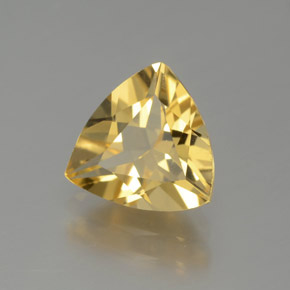 1.35カラットの天然イエローゴールデンベリル（8×7.9 mm・トリリアント）