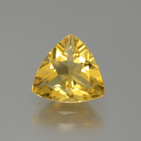 1.16カラットの天然イエローゴールデンベリル（8×7.7 mm・トリリアント）