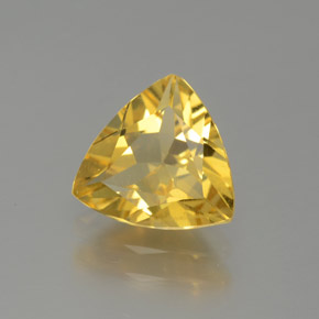 1.16カラットの天然イエローゴールデンベリル（8×7.7 mm・トリリアント）