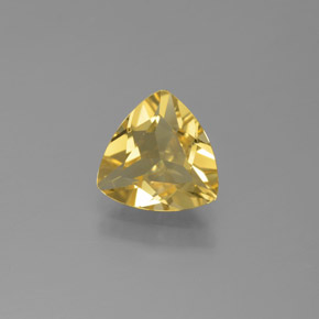 1.44カラットの天然イエローゴールデンベリル（8.2×8.1 mm・トリリアント）